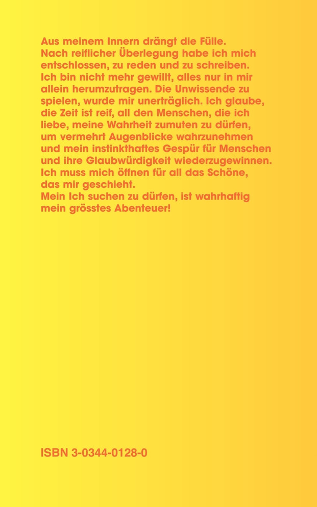 Ich. Welch ein Abenteuer