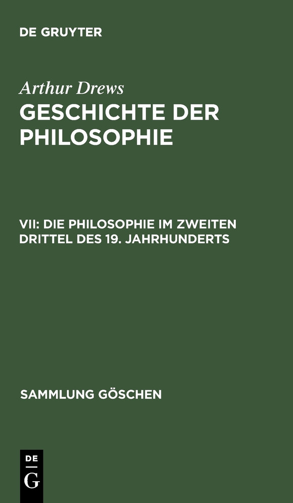 Die Philosophie im zweiten Drittel des 19. Jahrhunderts