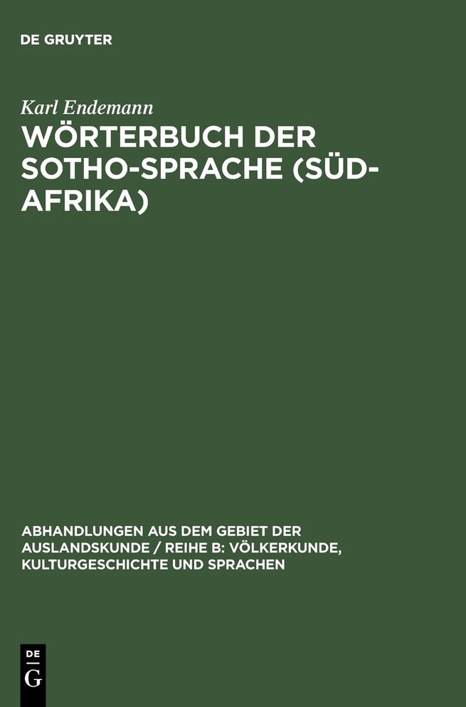 Wörterbuch der Sotho-Sprache (Süd-Afrika)
