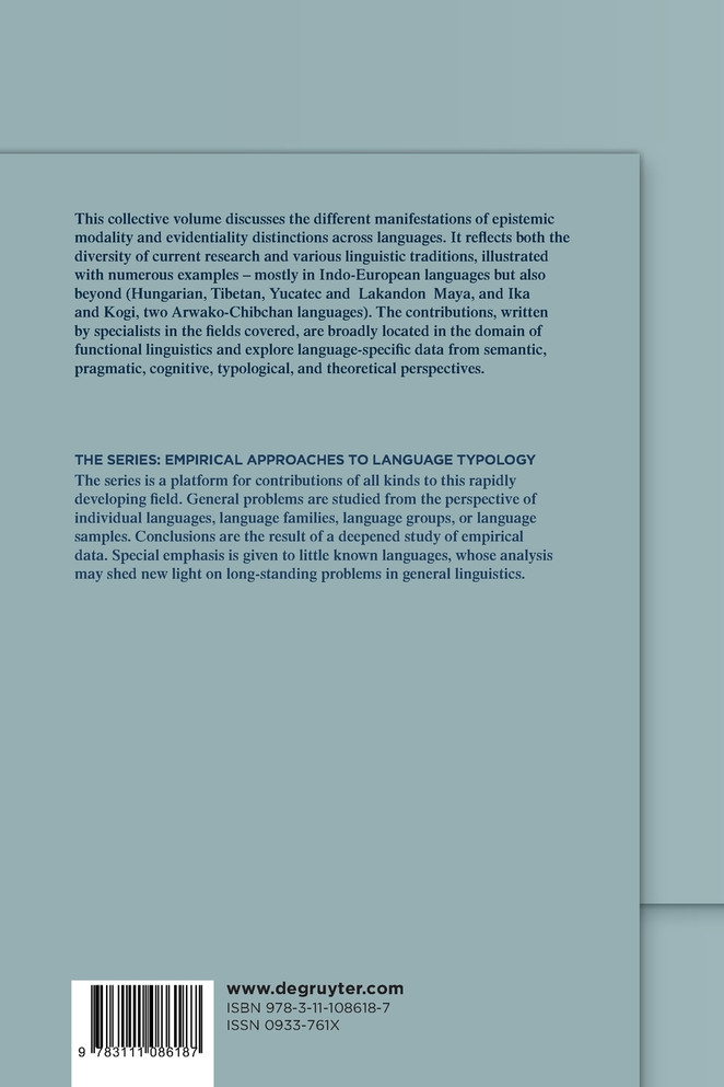 Epistemic Modalities and Evidentiality in Cross-Linguistic Perspective