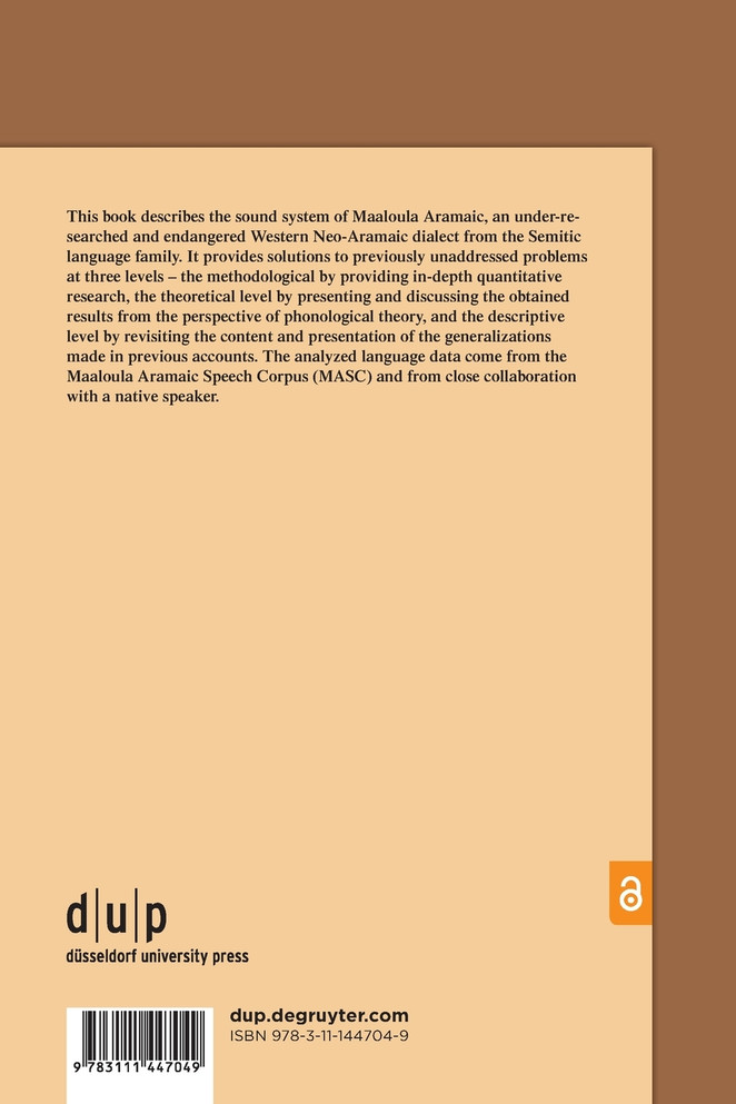 The Phonology of Maaloula Aramaic