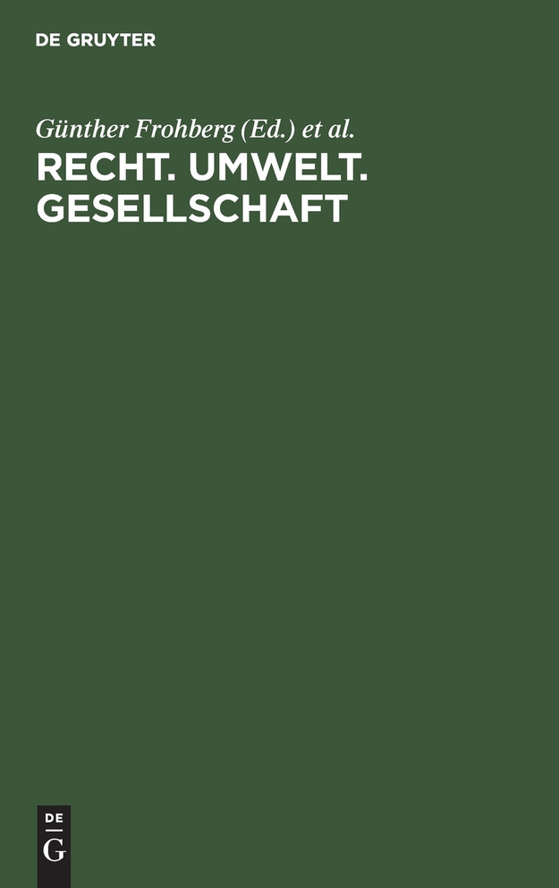 Recht. Umwelt. Gesellschaft