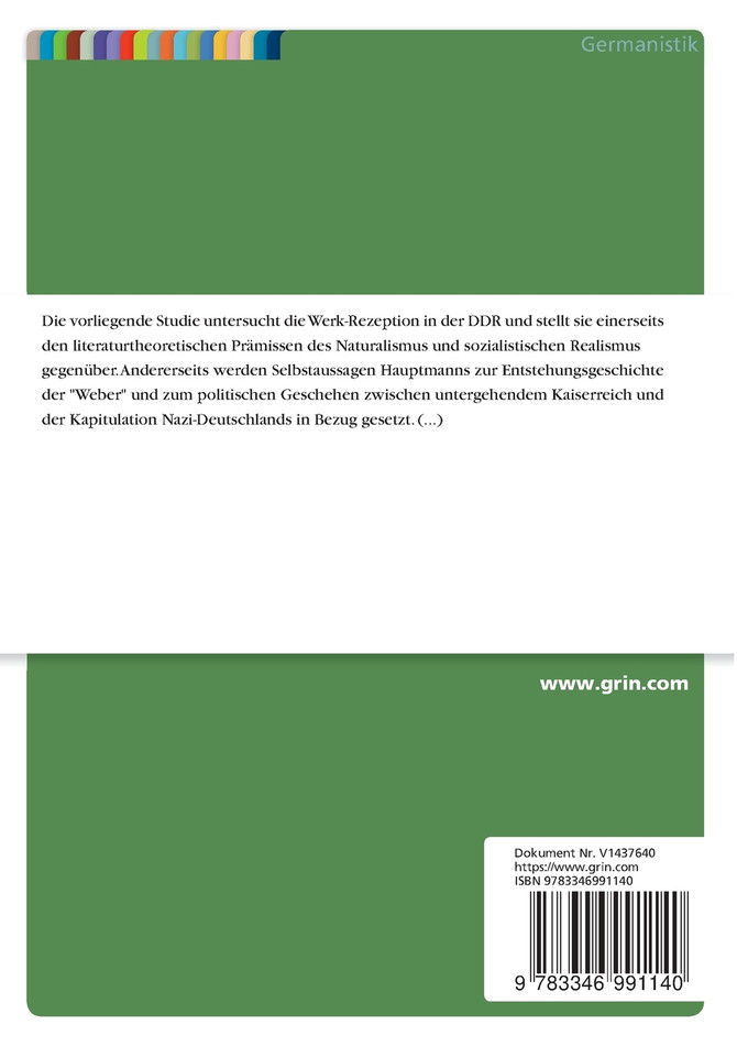 Die Gerhart-Hauptmann-Rezeption in der DDR