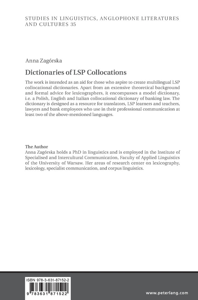 Dictionaries of LSP Collocations