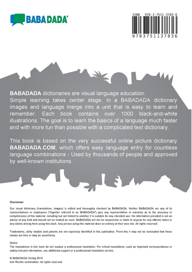 BABADADA black-and-white, Deutsch - shqipe, Bildwörterbuch - fjalor me ilustrime