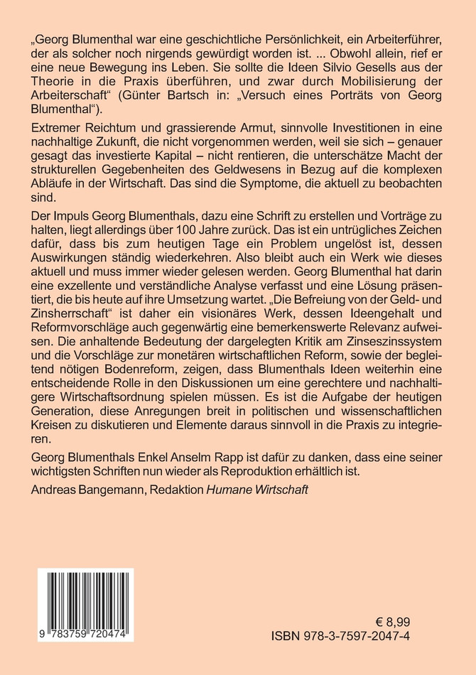 Die Befreiung von der Geld- und Zinsherrschaft
