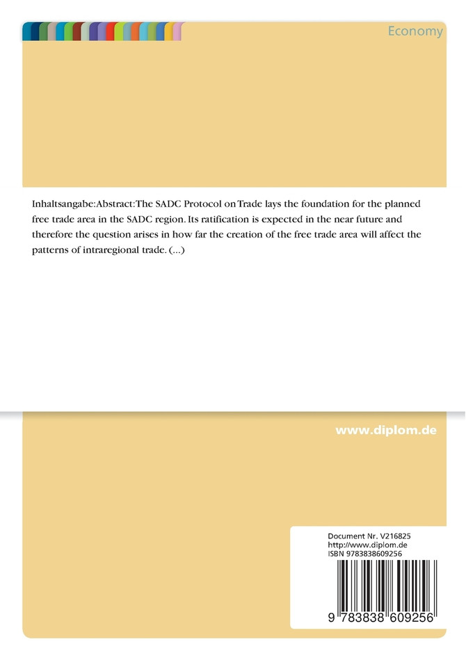 The implementation of the Southern African Development Community (SADC) Protocol on Trade