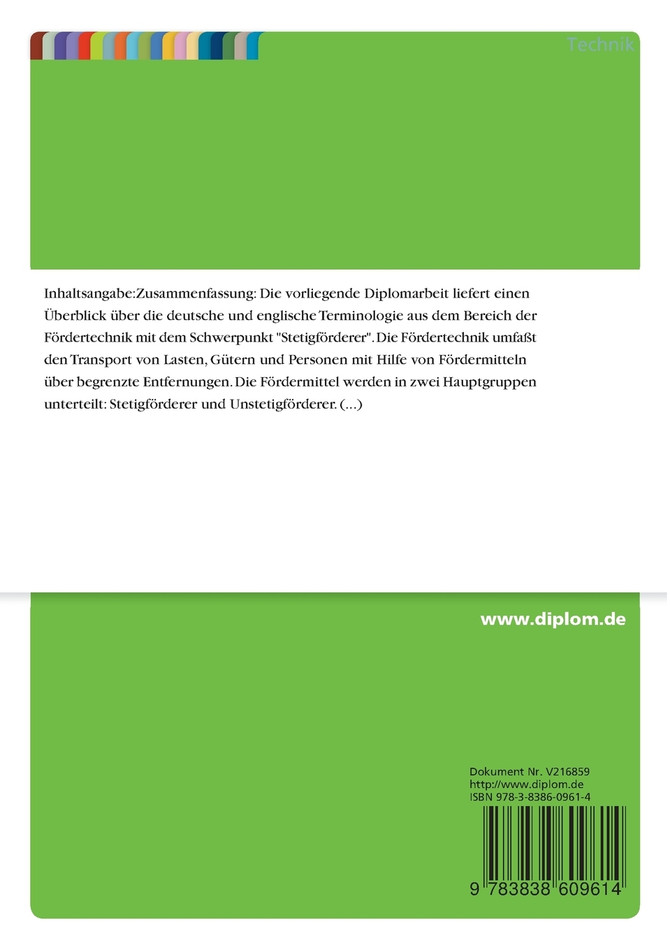 Fördertechnik - Stetigförderer