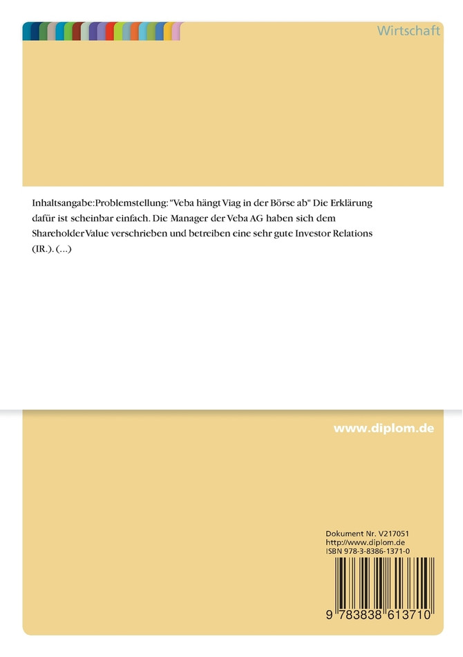 Investor Relations im Rahmen eines Wertsteigerungsmanagements