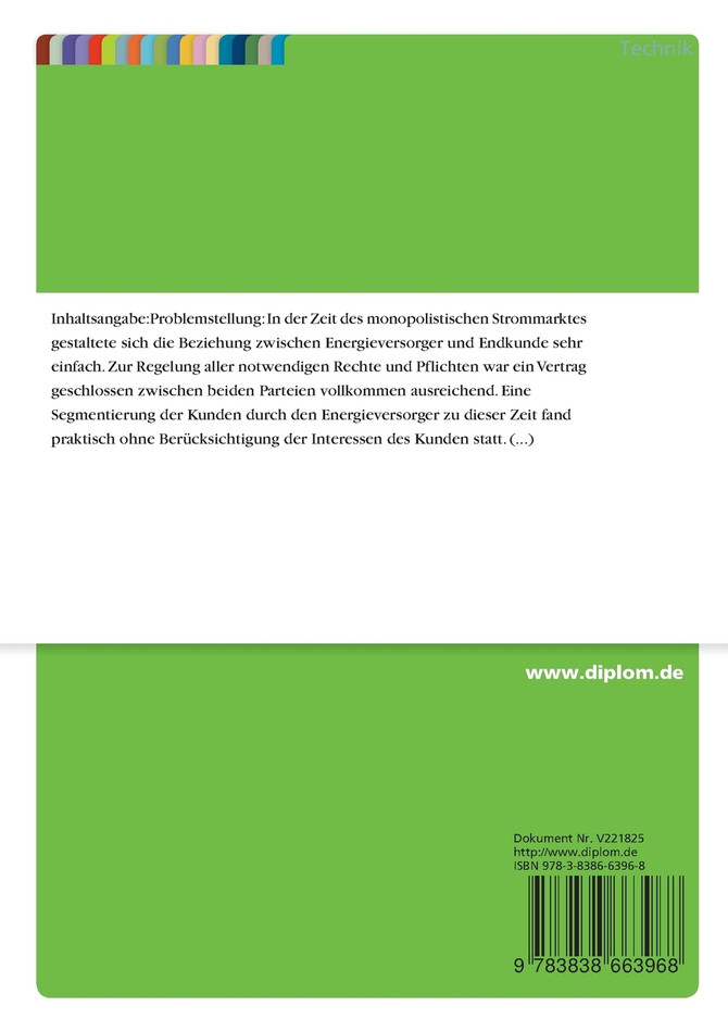 Kundensegmente im liberalisierten Strommarkt