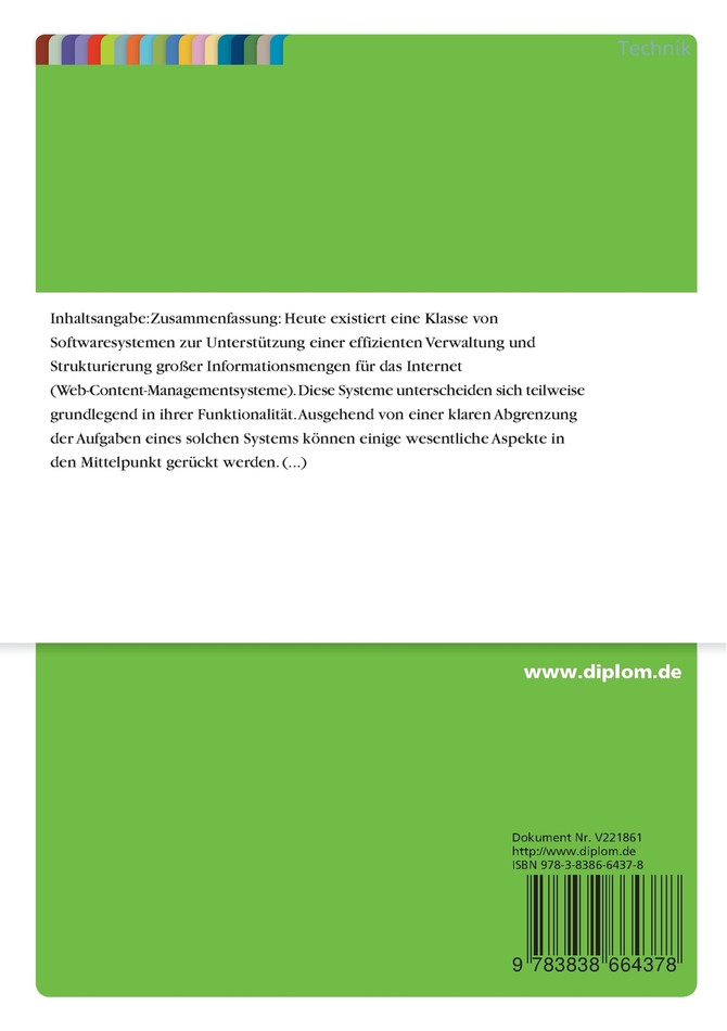 Identifizierung und Rekonstruktion eines allgemeinen Schemas für Web-Content-Management-Systeme