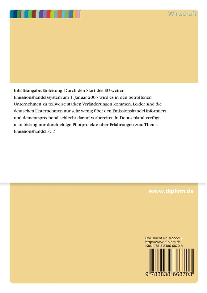 Auswirkungen des Emissionshandels auf das strategische Management