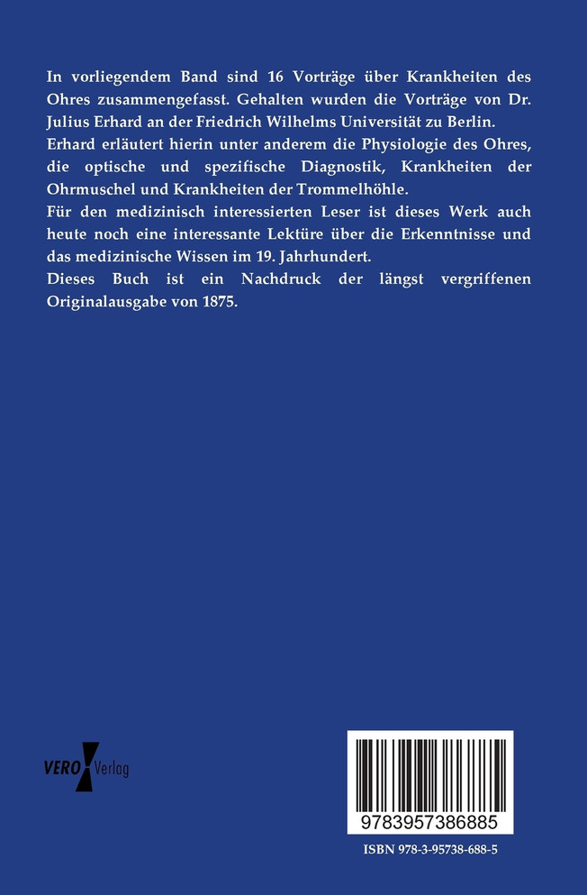 Vorträge über die Krankheiten des Ohres