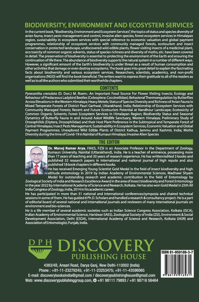Biodiversity Environment and Ecosystem Services