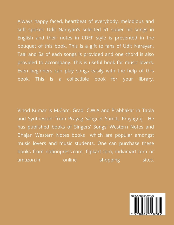 Udit Narayan Songs' Western Notes