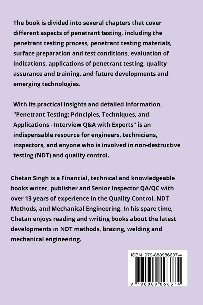 Penetrant Testing Principles, Techniques, Applications,  and Interview Q&A