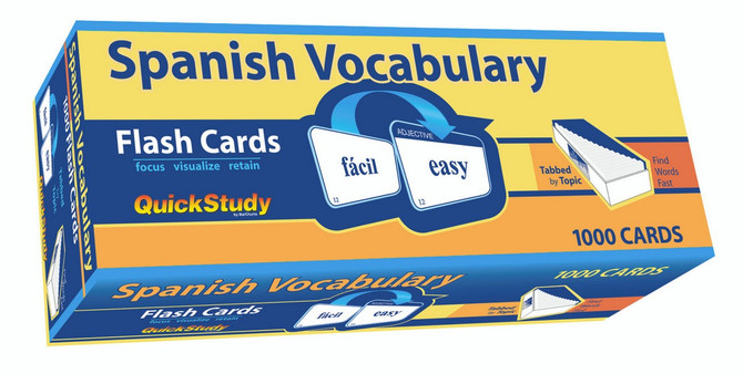 Spanish Vocabulary 1000 Flash Cards