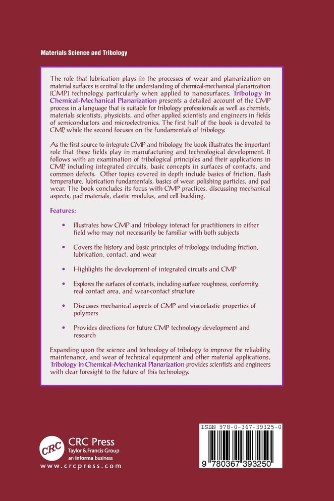 Tribology In Chemical-Mechanical Planarization