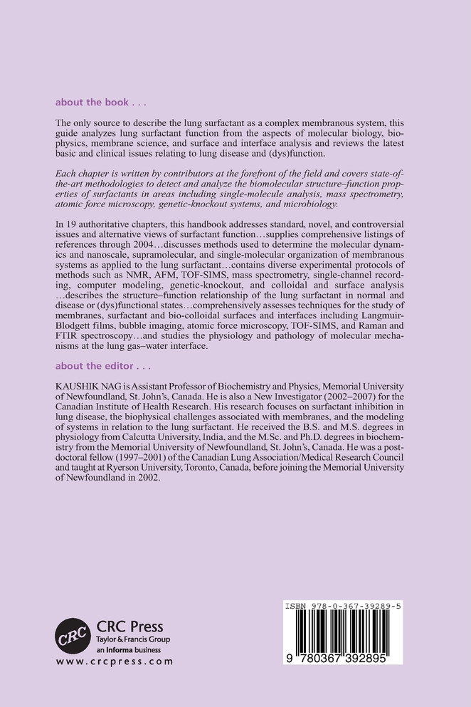 Lung Surfactant Function and Disorder