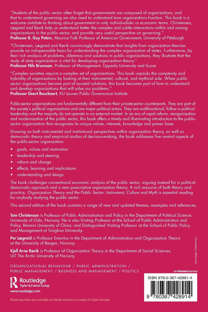 Organization Theory and the Public Sector