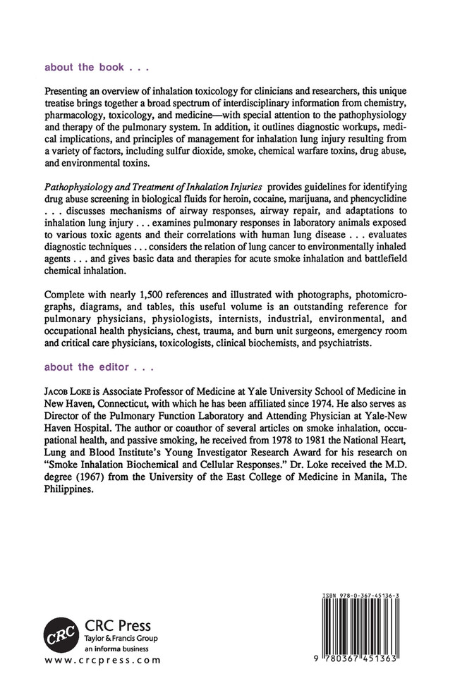 Pathophysiology and Treatment of Inhalation Injuries