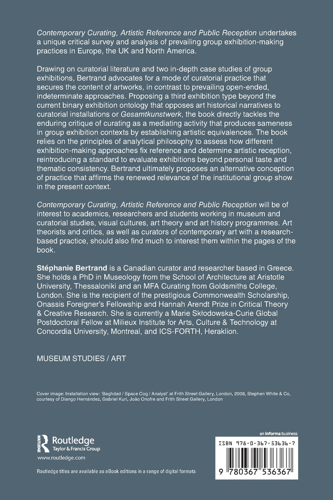 Contemporary Curating, Artistic Reference and Public Reception