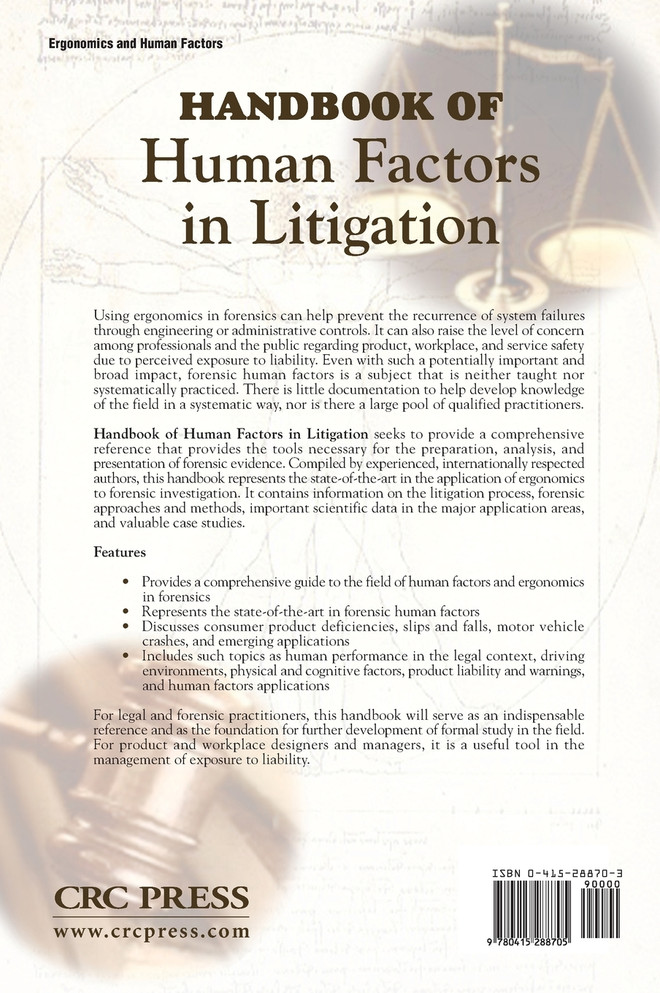 Handbook of Human Factors in Litigation