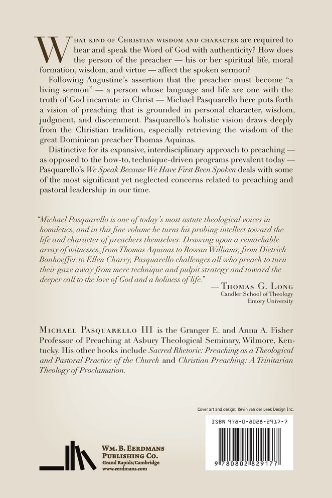 We Speak Because We Have First Been Spoken