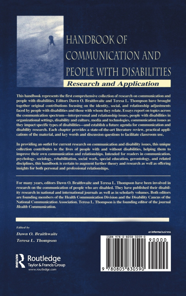 Handbook of Communication and People With Disabilities