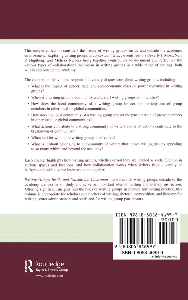 Writing Groups Inside and Outside the Classroom