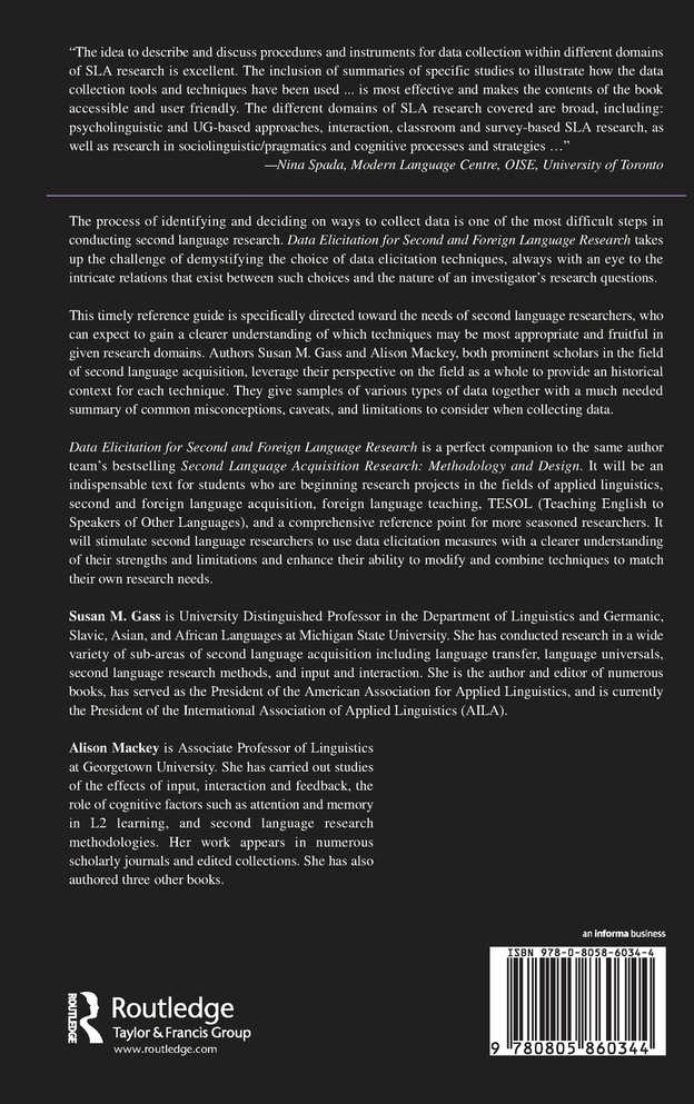 Data Elicitation for Second and Foreign Language Research
