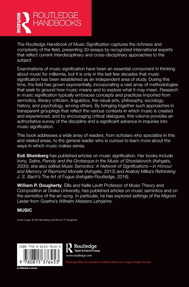 The Routledge Handbook of Music Signification