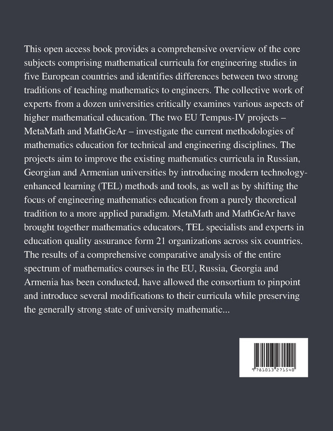 Modern Mathematics Education for Engineering Curricula in Europe
