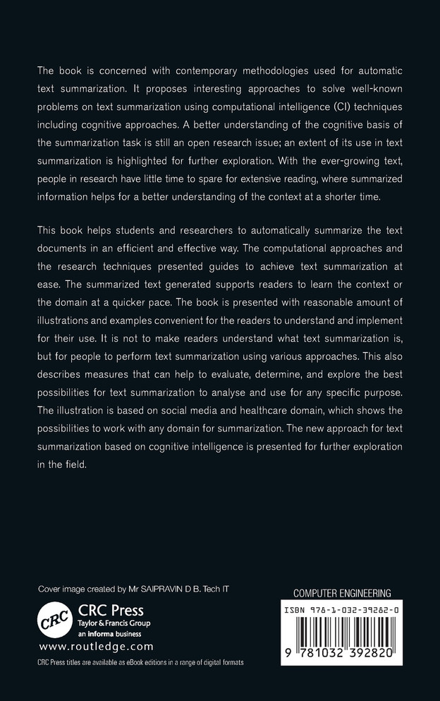 Computational Techniques for Text Summarization based on Cognitive Intelligence