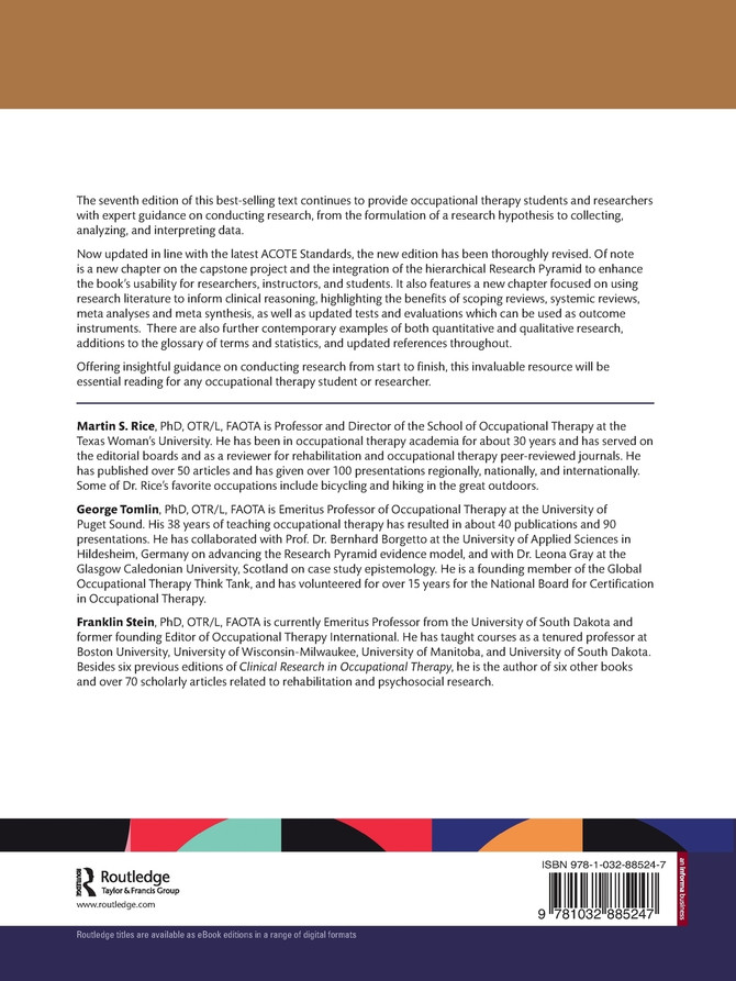 Stein's Research in Occupational Therapy, 7th Edition