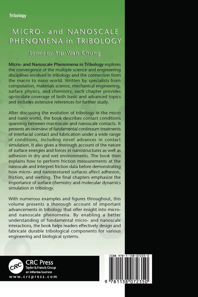 Micro- and Nanoscale Phenomena in Tribology