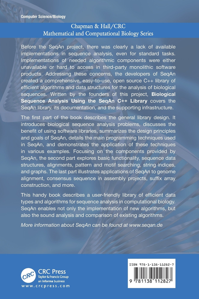Biological Sequence Analysis Using the SeqAn C++ Library