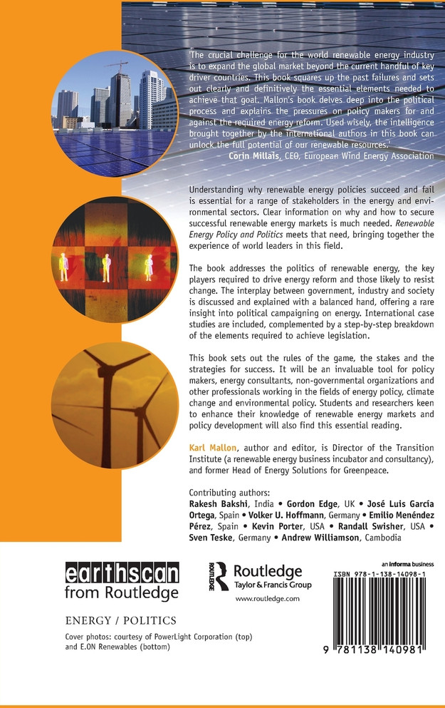 Renewable Energy Policy and Politics