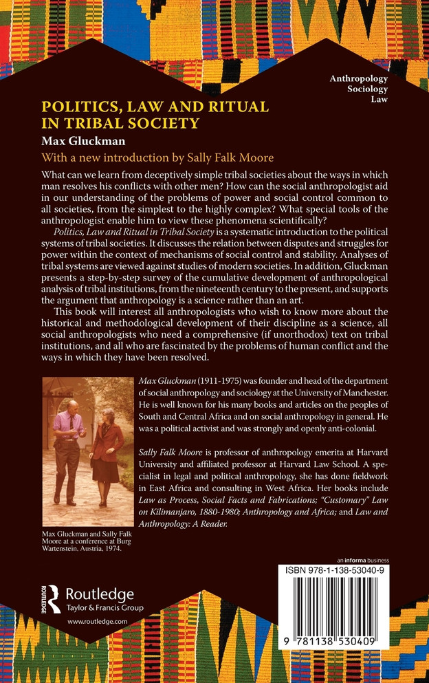 Politics, Law and Ritual in Tribal Society