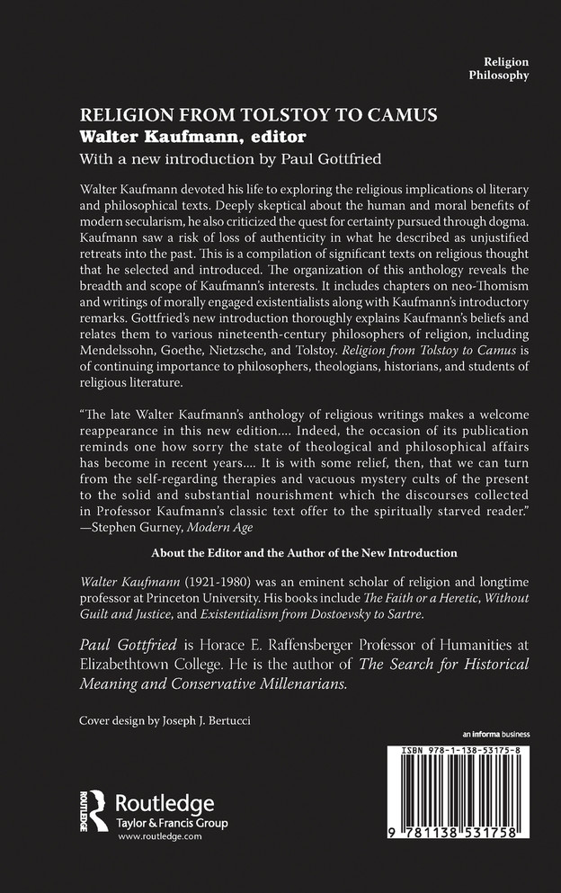 Religion from Tolstoy to Camus