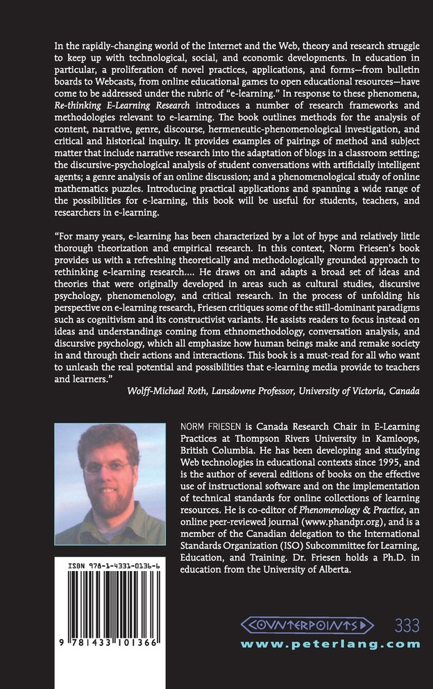 Re-Thinking E-Learning Research