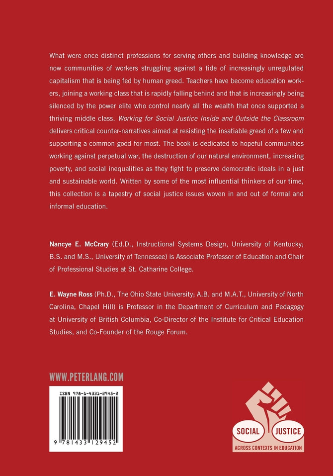 Working for Social Justice Inside and Outside the Classroom