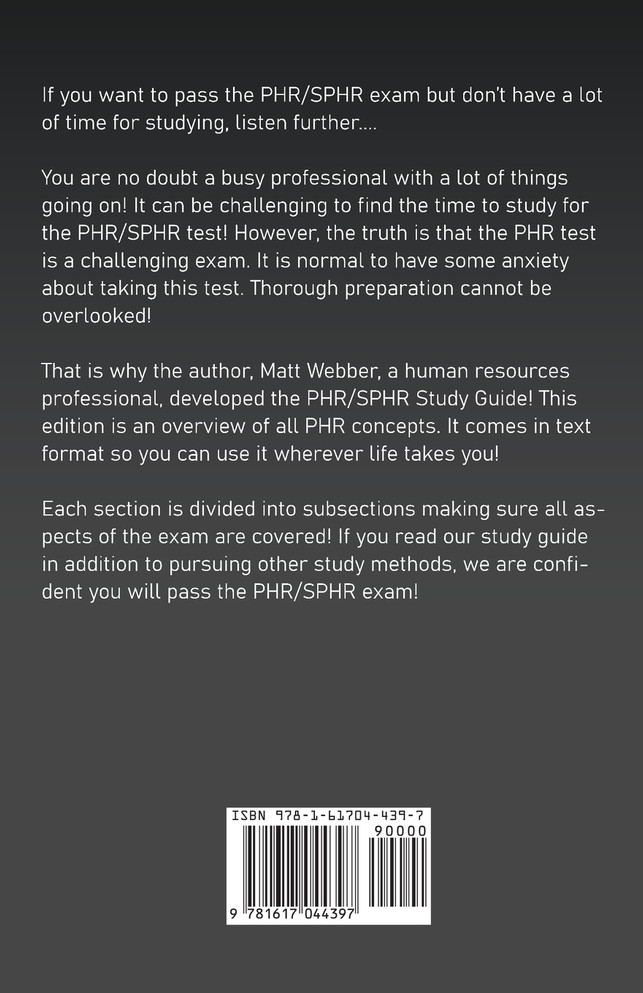 PHR/SPHR Study Guide!