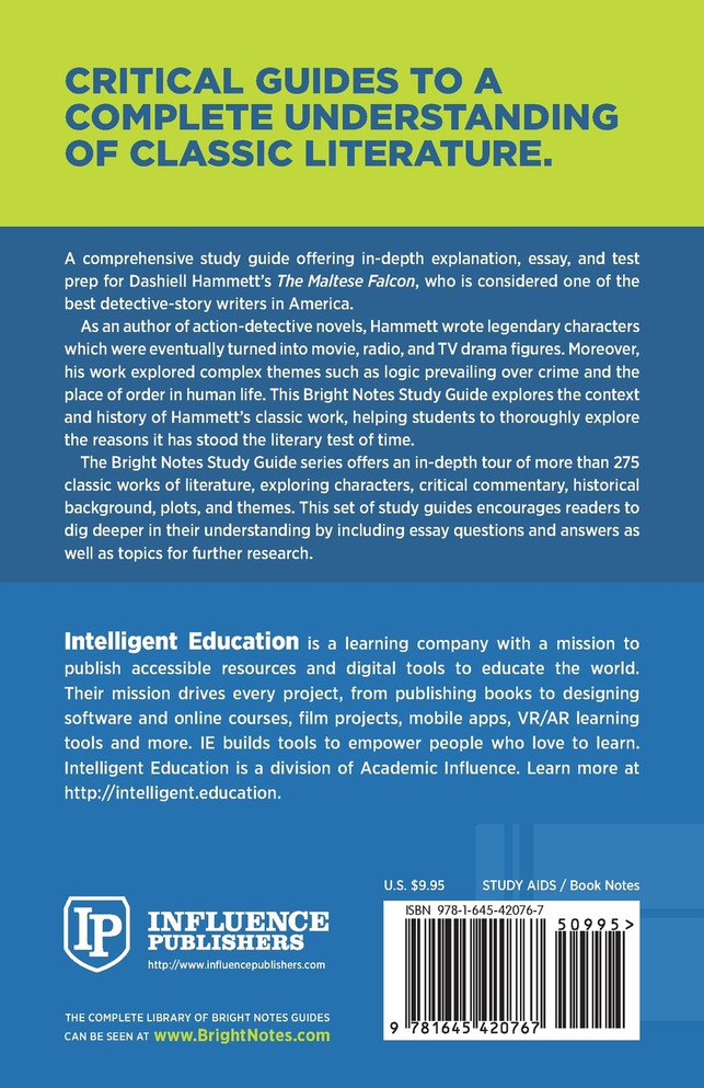 Study Guide to The Maltese Falcon by Dashiell Hammett