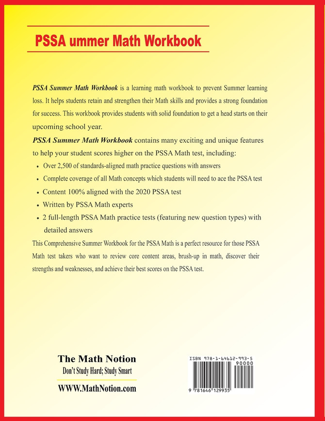PSSA Grade 5 Summer Math Workbook