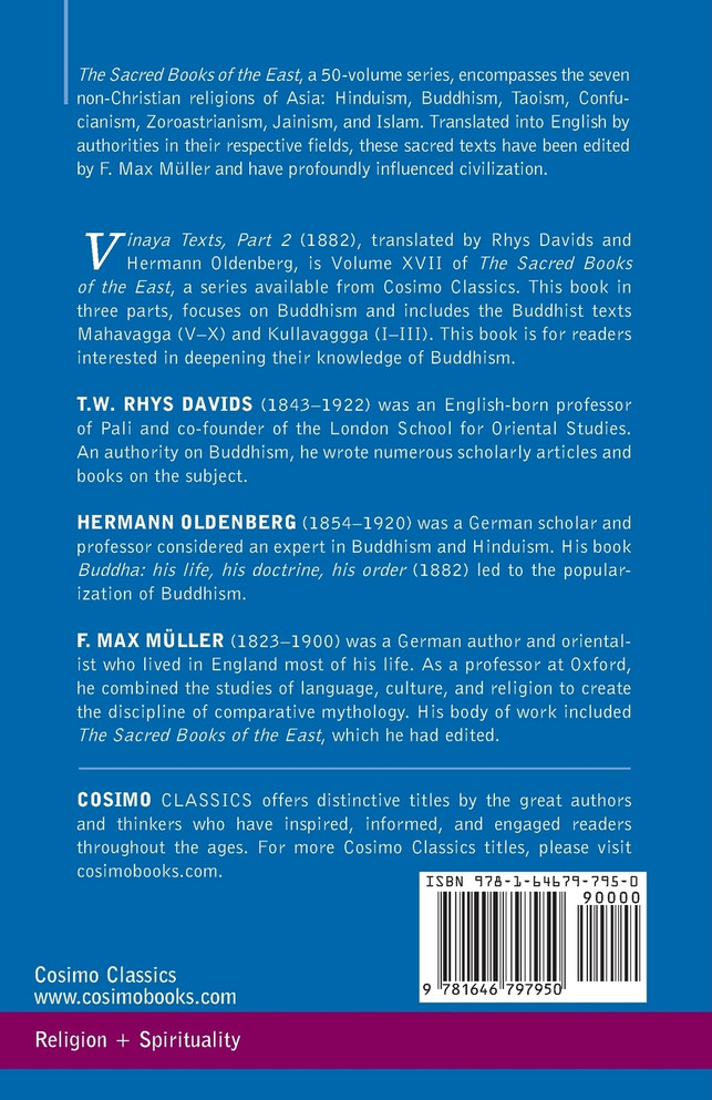 Vinaya Texts, Part 2 of 3