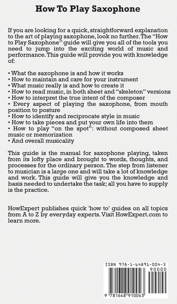 How To Play Saxophone