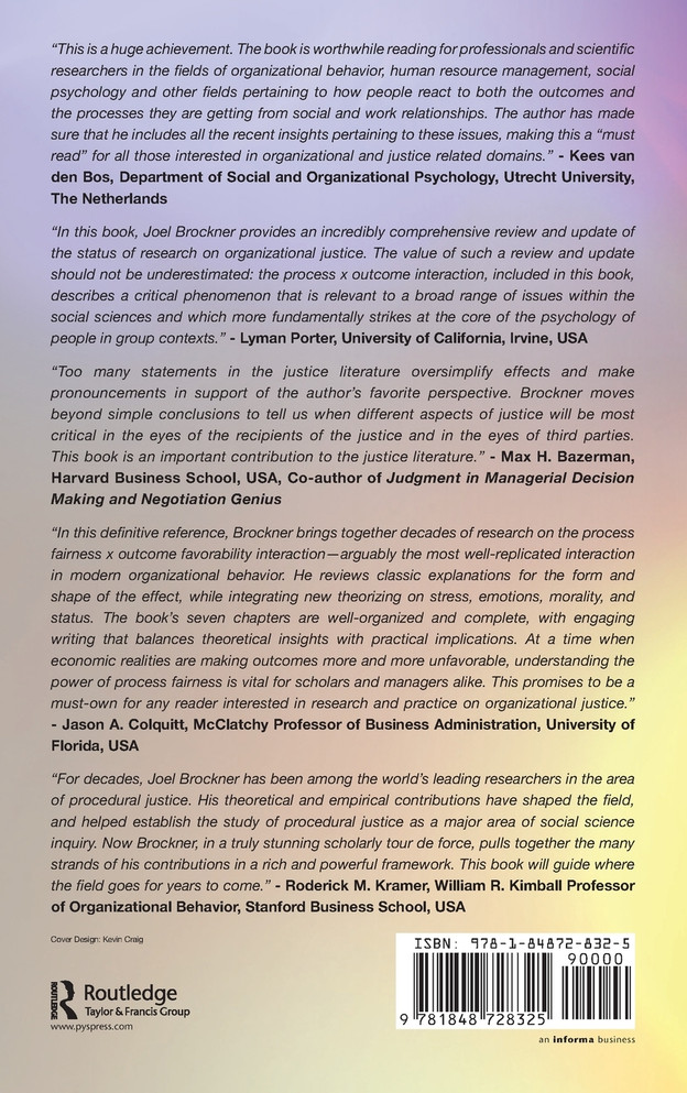 A Contemporary Look at Organizational Justice