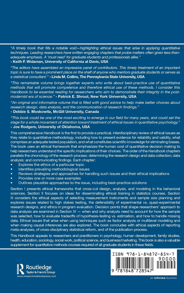 Handbook of Ethics in Quantitative Methodology