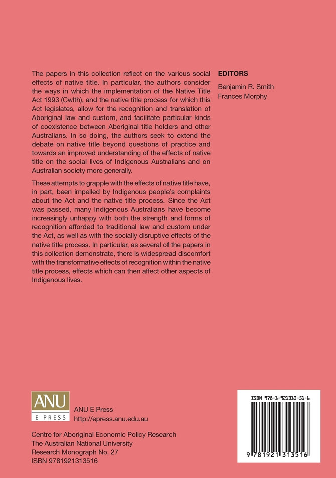 The Social Effects of Native Title